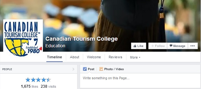 facebook page layout higher education