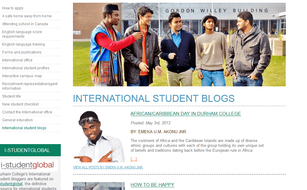 International Student Blogs