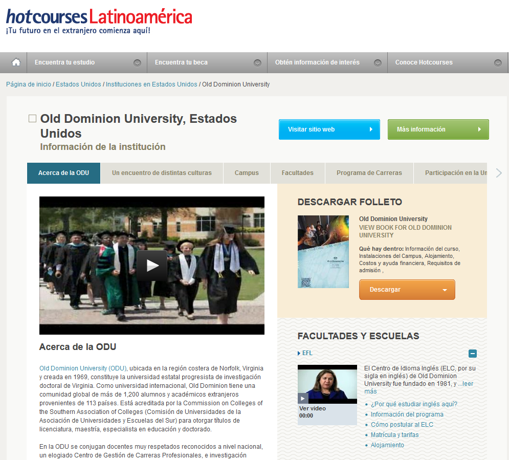 university recruitment microsite marketing