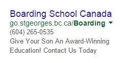 paid search for private school student recruitment