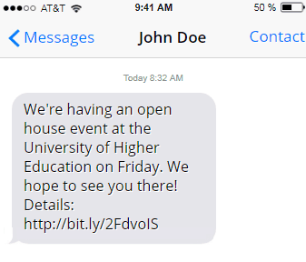 SMS in higher education