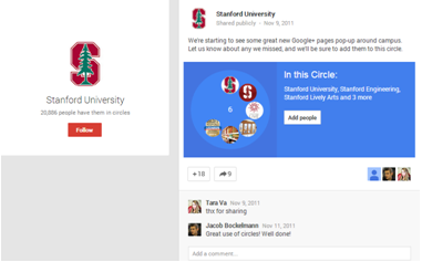 Schools on GooglePlus