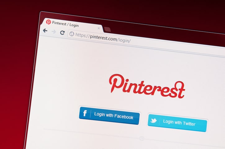 image showing website link to pinterest for higher education advertising