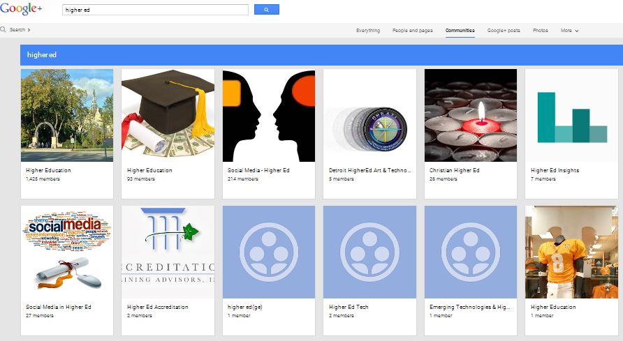 higher ed search