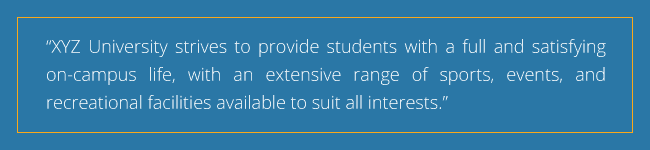 key message for student recruitment