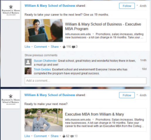 schools linkedin ads