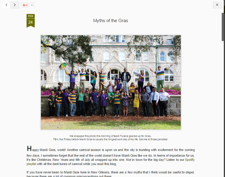 Tulane University Content Strategy and Development