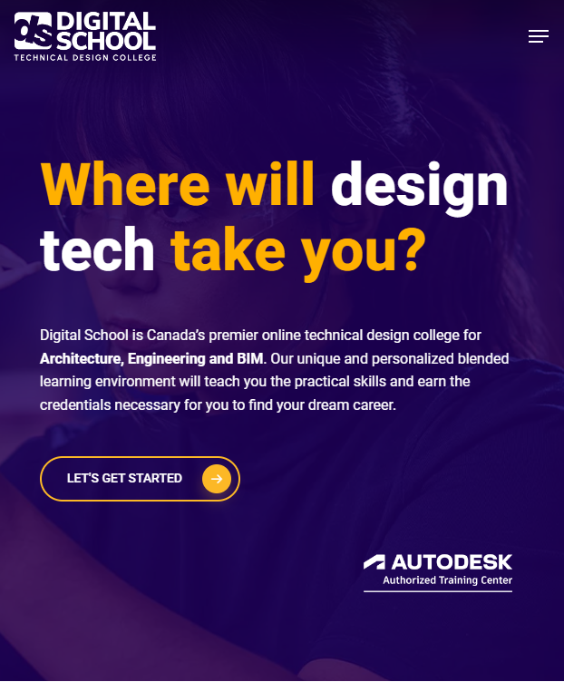 A mobile friendly view of the homepage of a school website