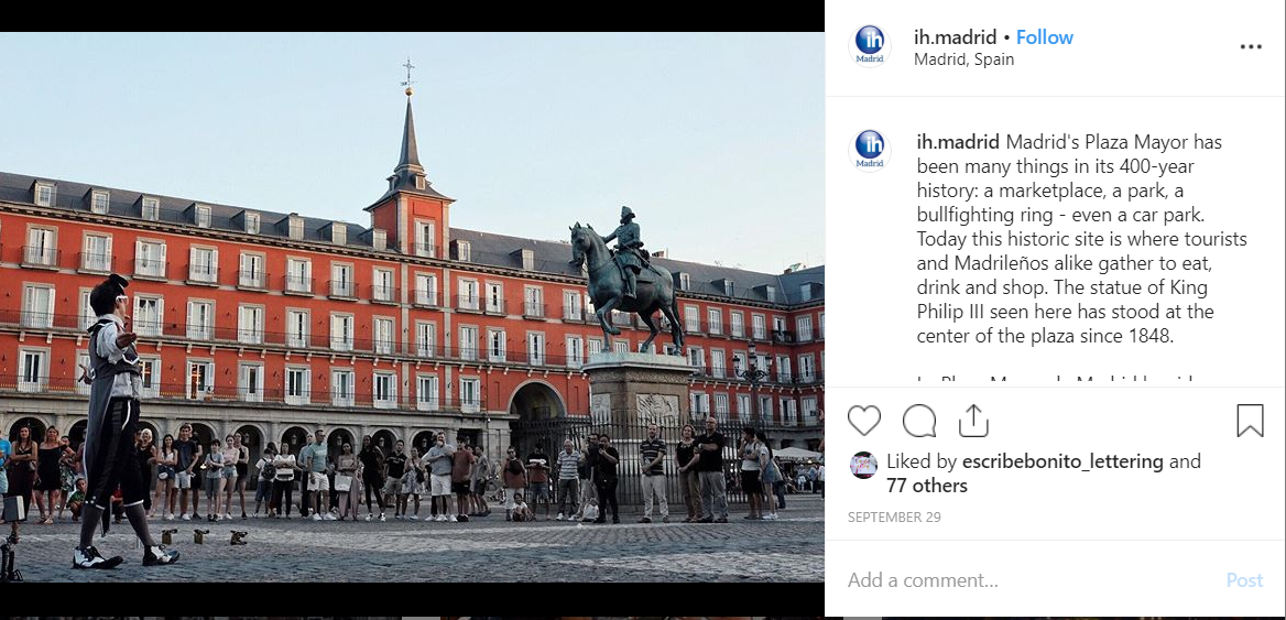 Example of Instagram marketing strategies for schools