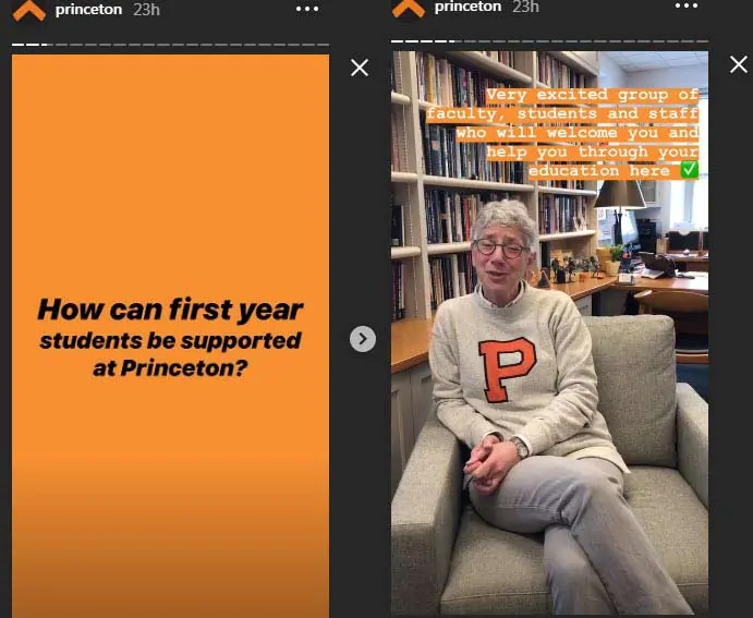 stories for schools on social media