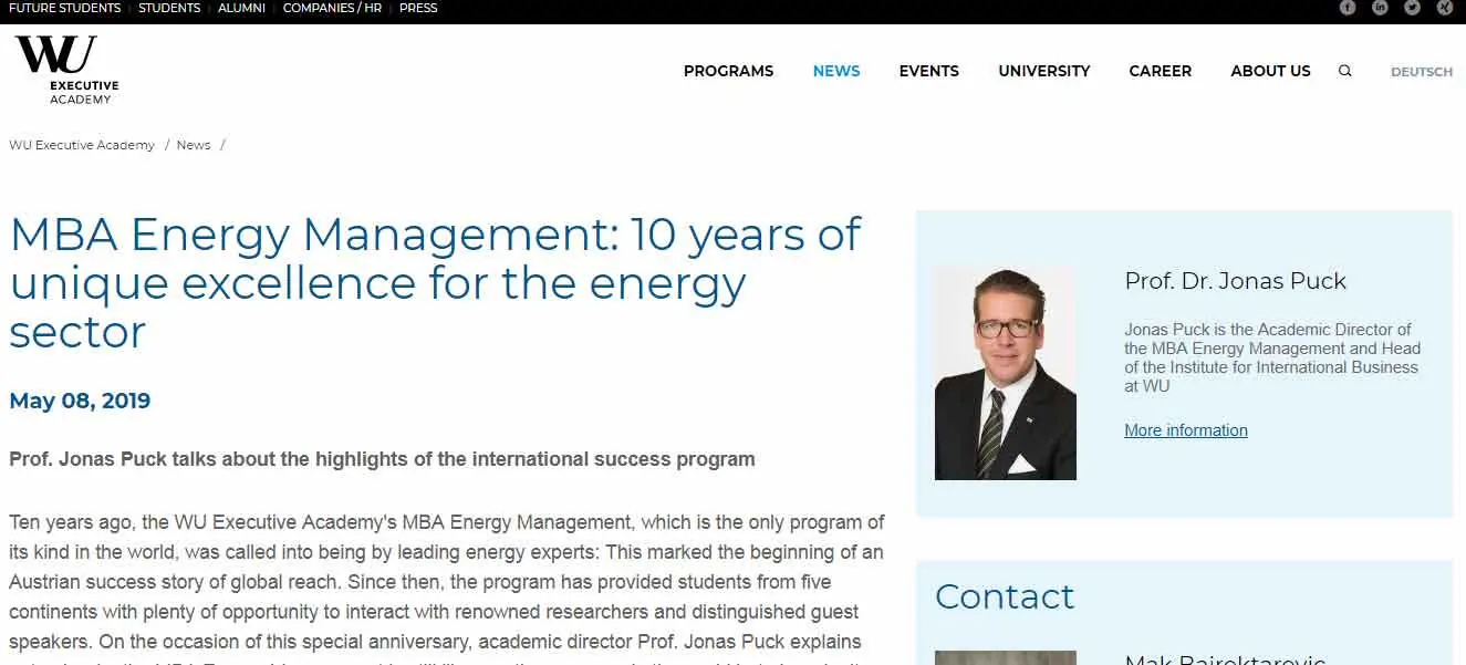 executive mba marketing