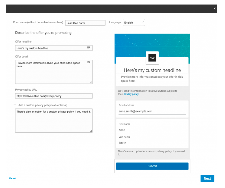 linkedin ads for schools