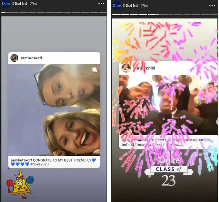 social media university stories