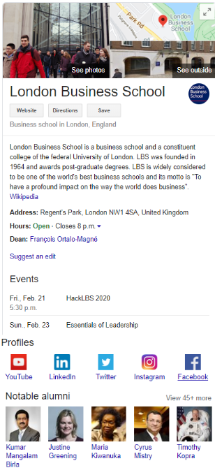 Google my Business for schools