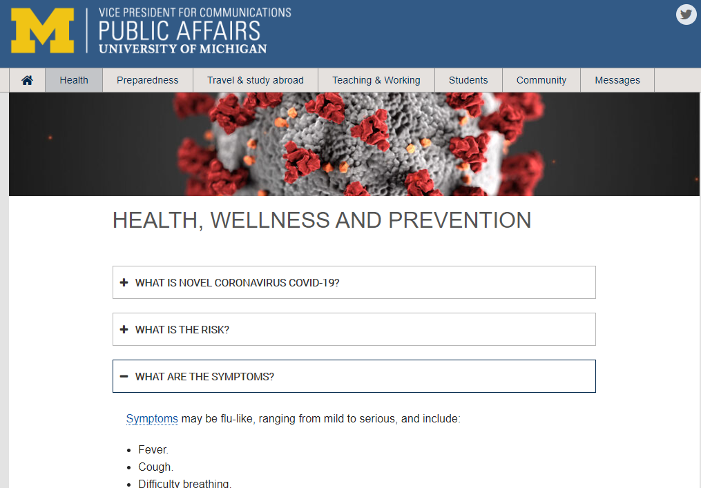 covid faqs university