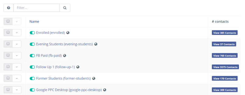 Higher education CRM