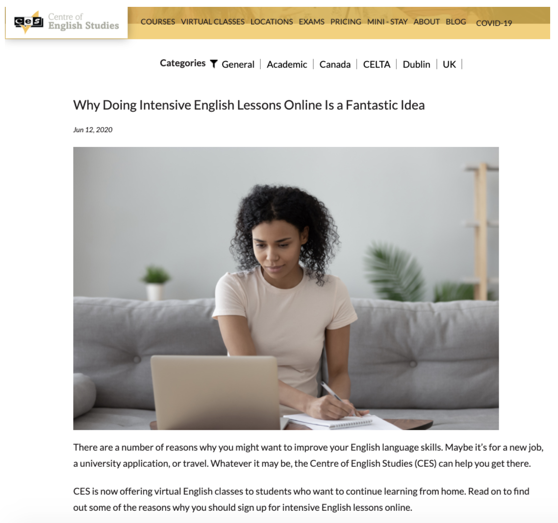 content marketing for language schools