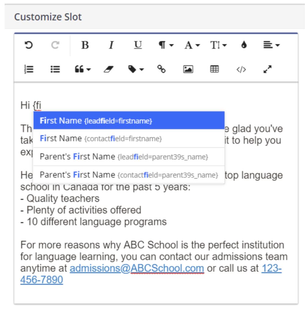 crm and marketing automation for higher ed