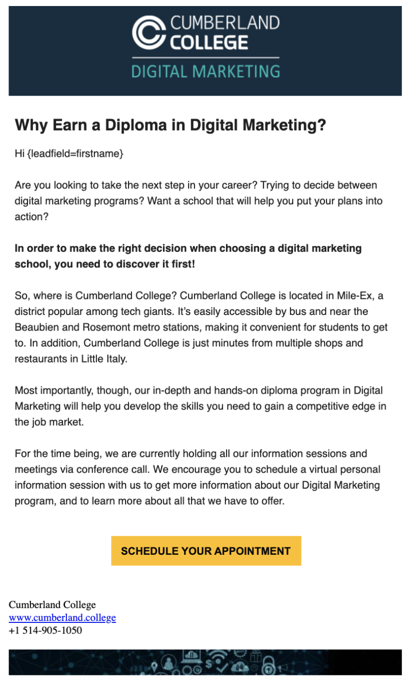 mautic crm higher ed