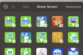 A screenshot of green screen effects on tiktok for social media marketing