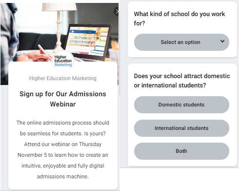 education social media advertising