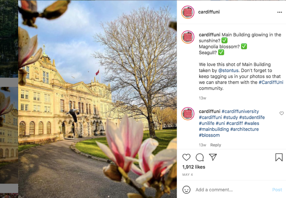 Image showing how to promote a school on social media with an artistic view of a campus building 