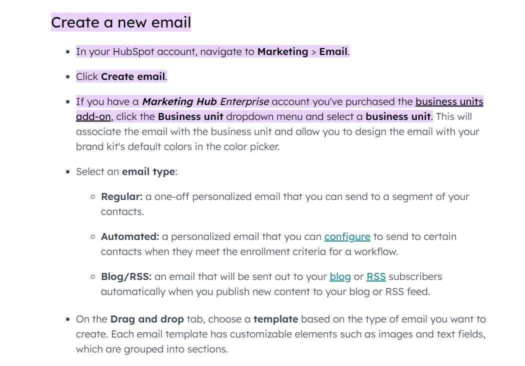 HubSpot teaches on email marketing