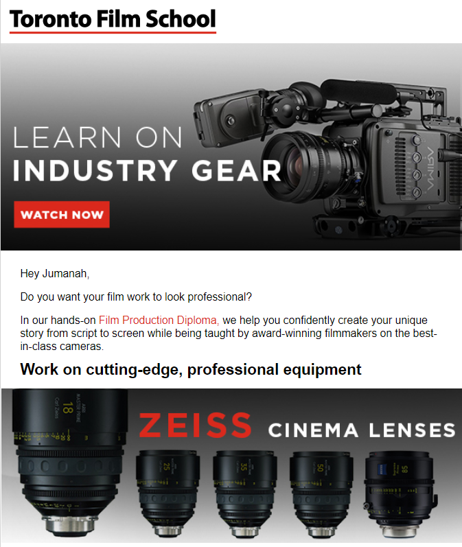 An example of successful inbound marketing for schools after developing student personas