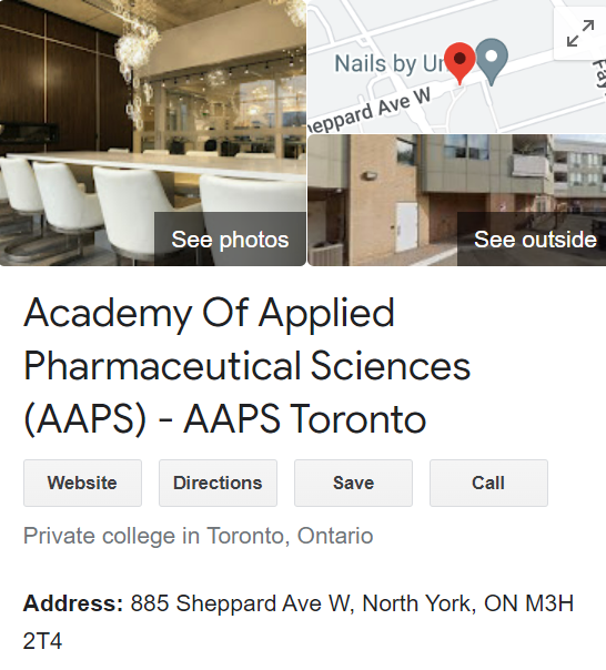 AAPS Toronto results