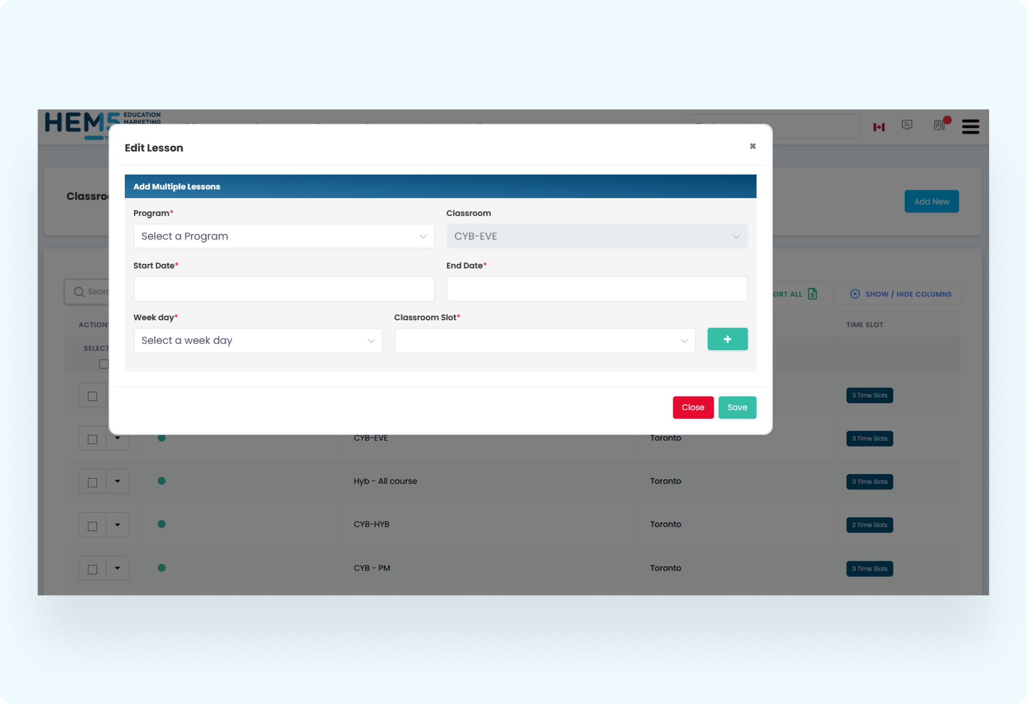 Managing Classrooms Efficiently