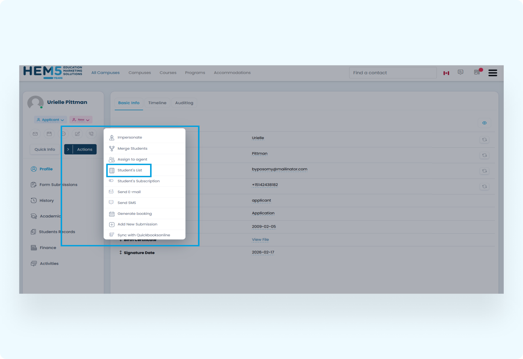Creating a Static List