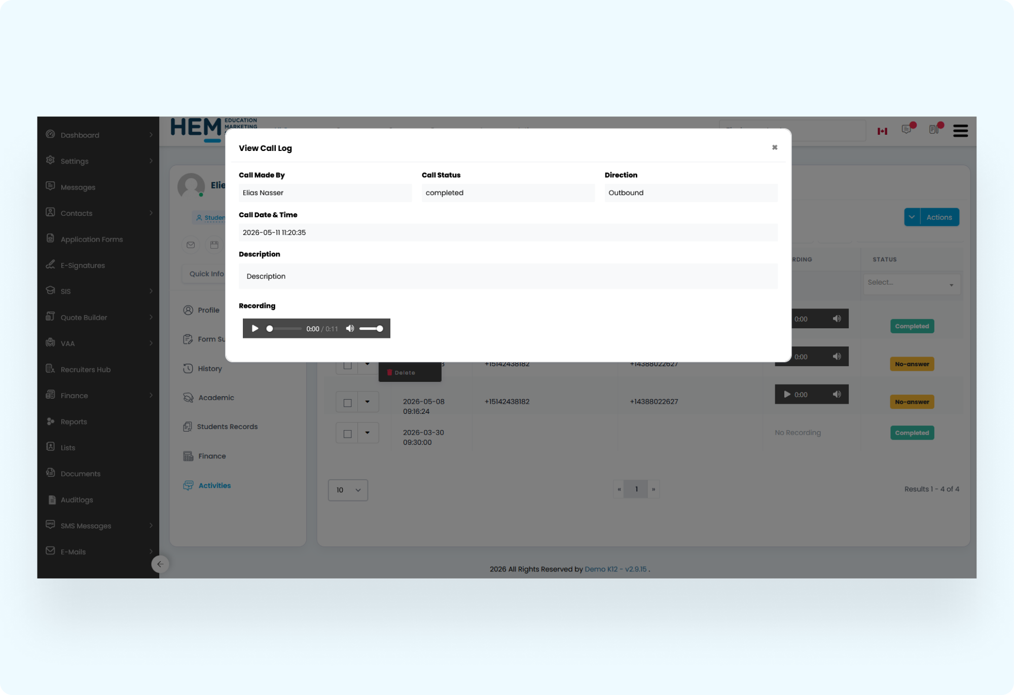 Managing Existing Call Records