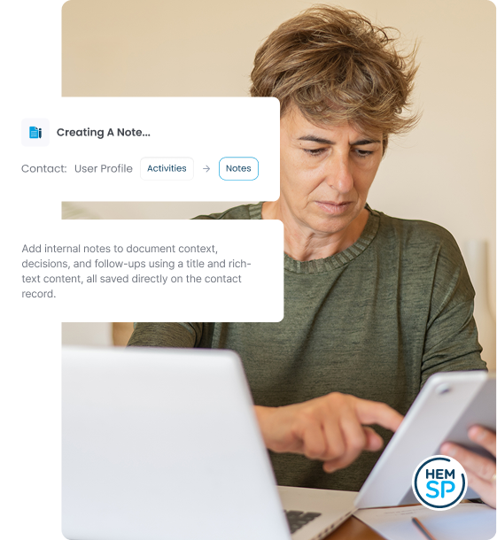 Accessing Notes for a Contact